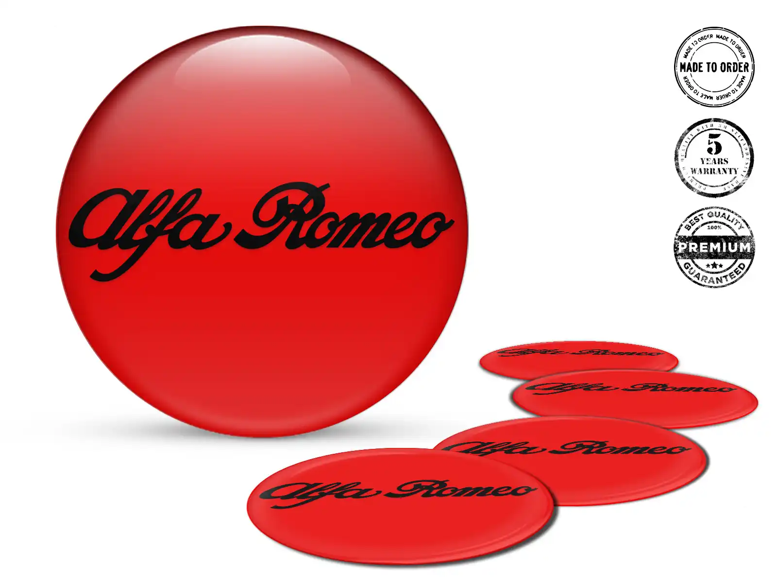Alfa Romeo Calcomanía de Rueda Diseño Cúpula Personalizada Racing